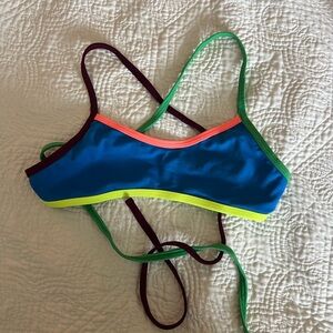 RARE discontinued multicolored Jolyn bikini top